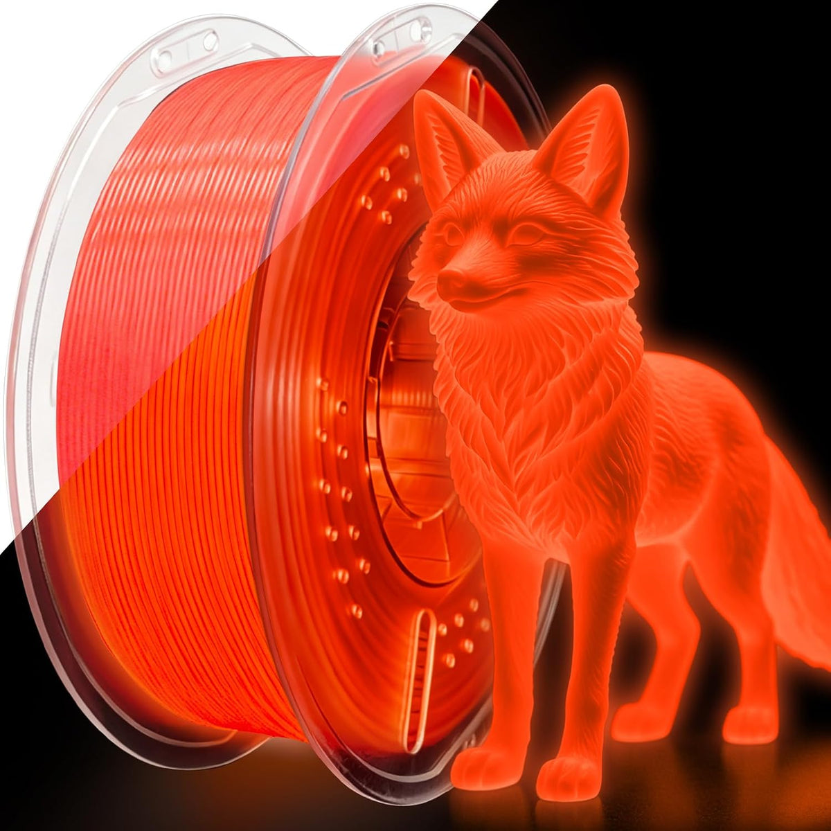 Frucindra Filamento de impresora 3D PLA+ que brilla en la oscuridad...