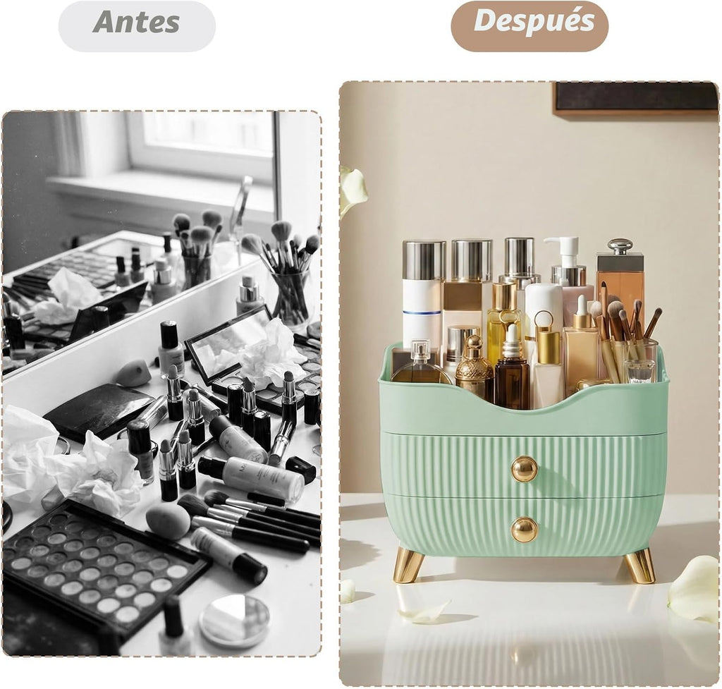 Organizador de maquillaje para encimera, organizador de cuidado de...