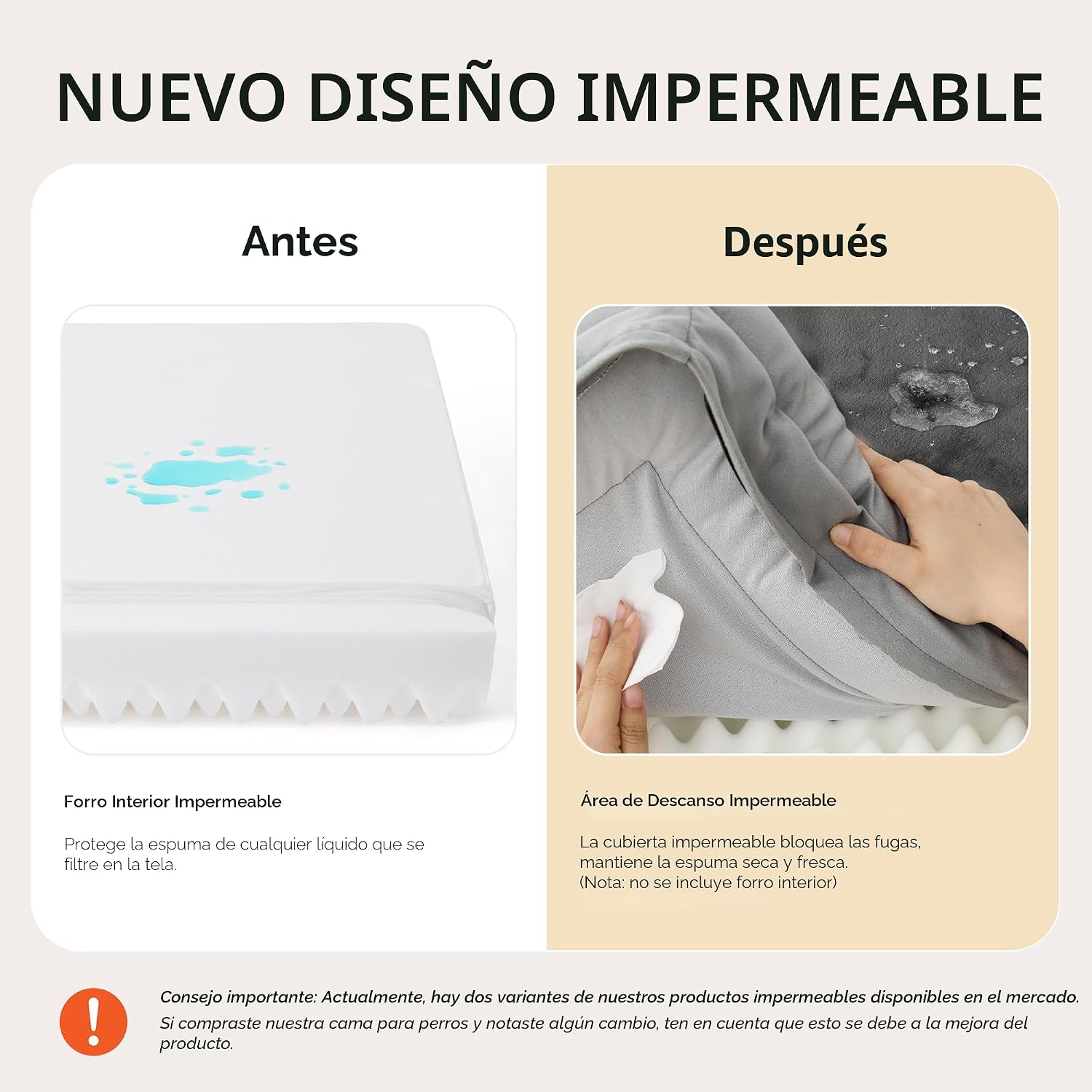 Bedsure Camas Ortopédicas para Perros Tamaño Grande - Cama Lavable...