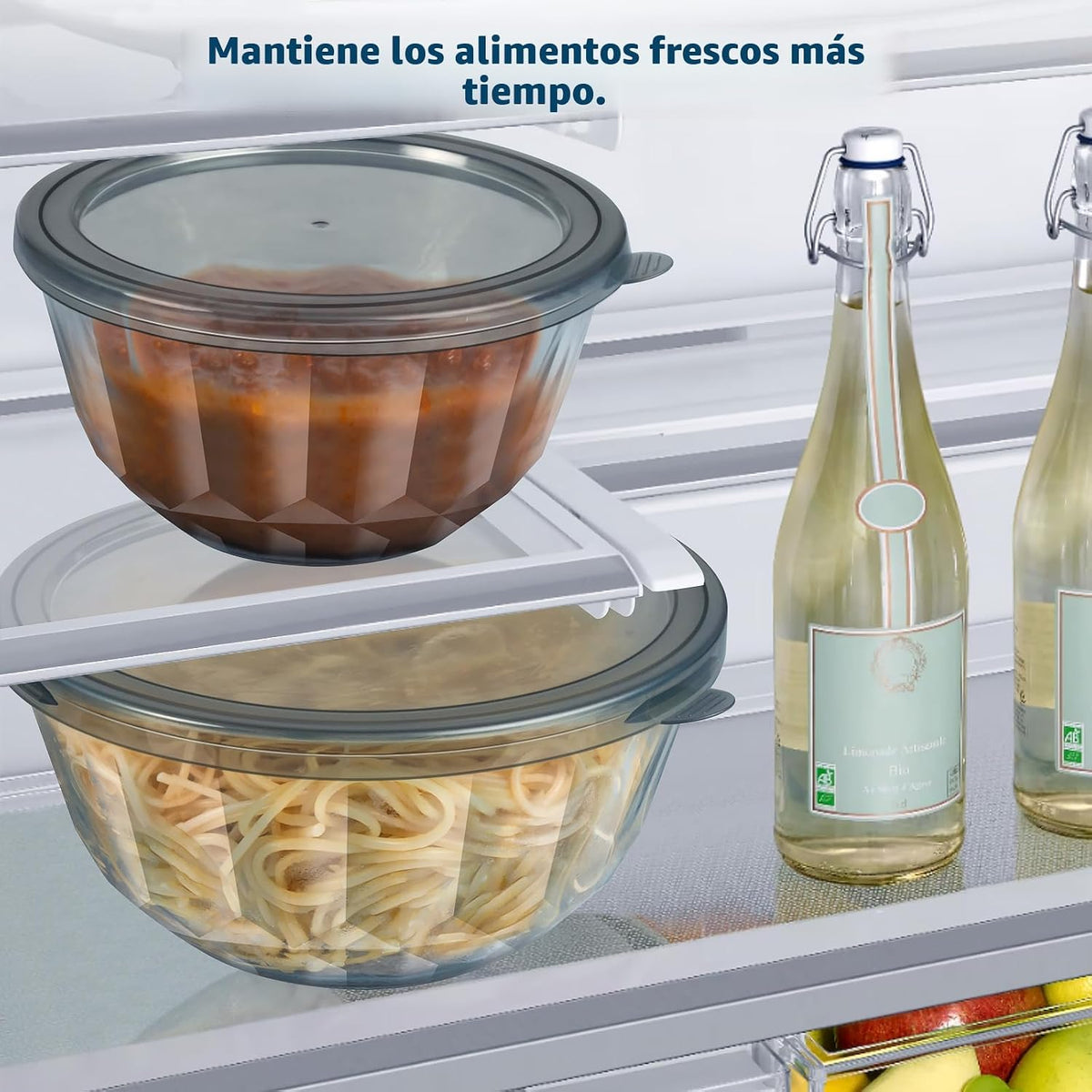 Juegos de cuencos de mezcla Freshmage con tapas herméticas, 5 paque...