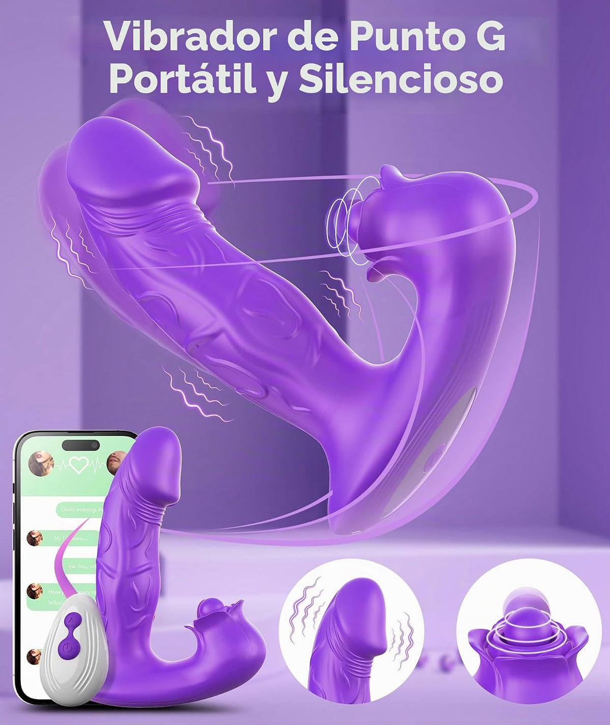 Juguetes sexuales para mujeres, vibrador 3 en 1 con control remoto...