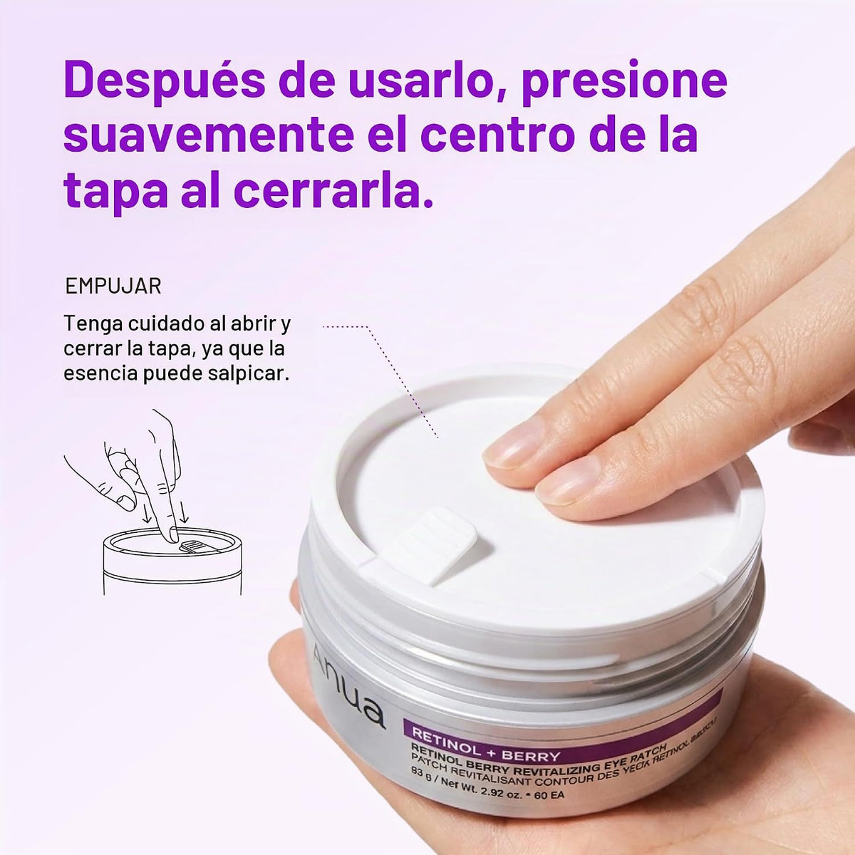 ANUA Parches para Ojos Retinol Berry, 60 unidades | Máscara de hidr...