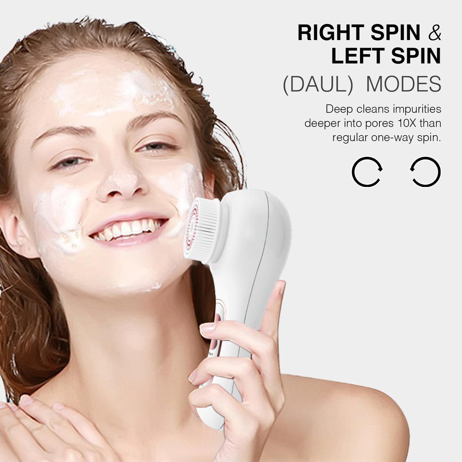 UMICKOO Cepillo de limpieza facial eléctrico, depurador facial gira...