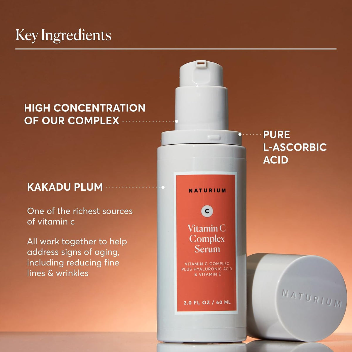 Naturium Suero facial complejo de vitamina C, tratamiento facial an...