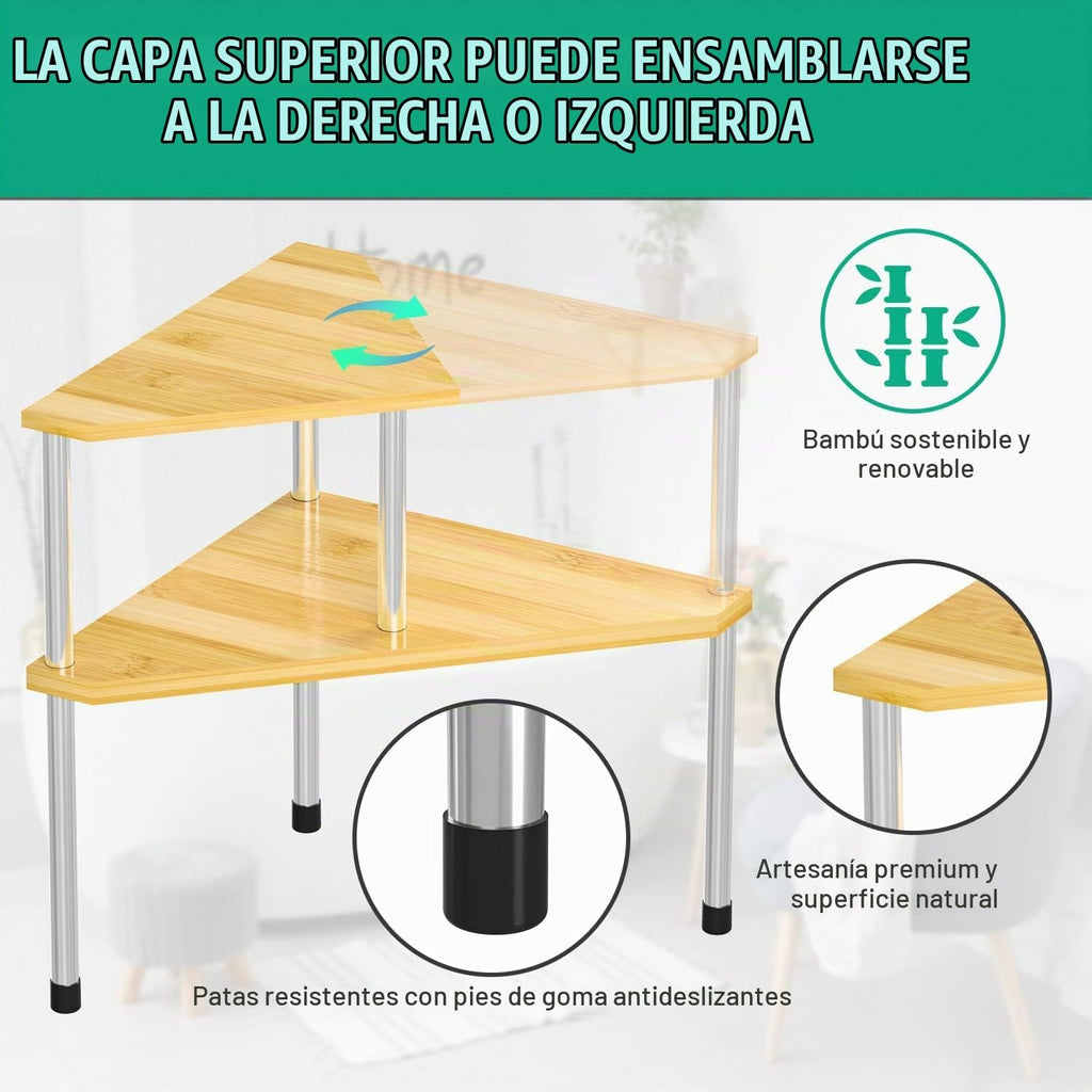 Weenson Estante esquinero organizador para encimera de baño, de 2 n...