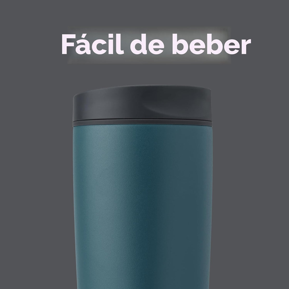 Owala SmoothSip Slider - Vaso de café aislado de acero inoxidable,...