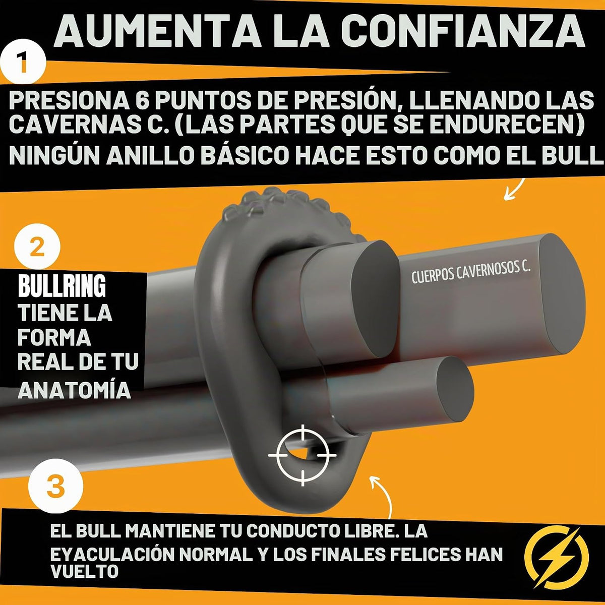 BULLRING Paquete de 4 unidades de rendimiento sólido y resistencia...