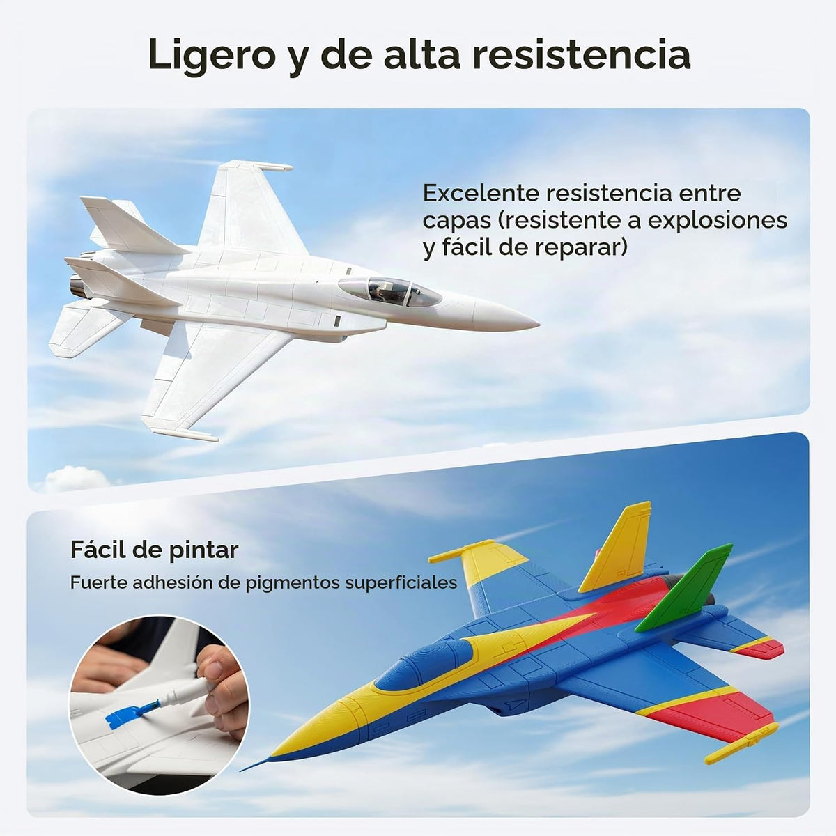 SUNLU Filamento PLA ligero de 0.07 in, blanco | 1.8 lbs, LW-PLA 1,1...
