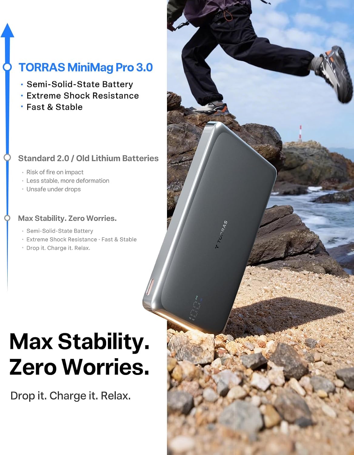 TORRAS MiniMag Pro - Cargador portátil con batería magnética de 100...