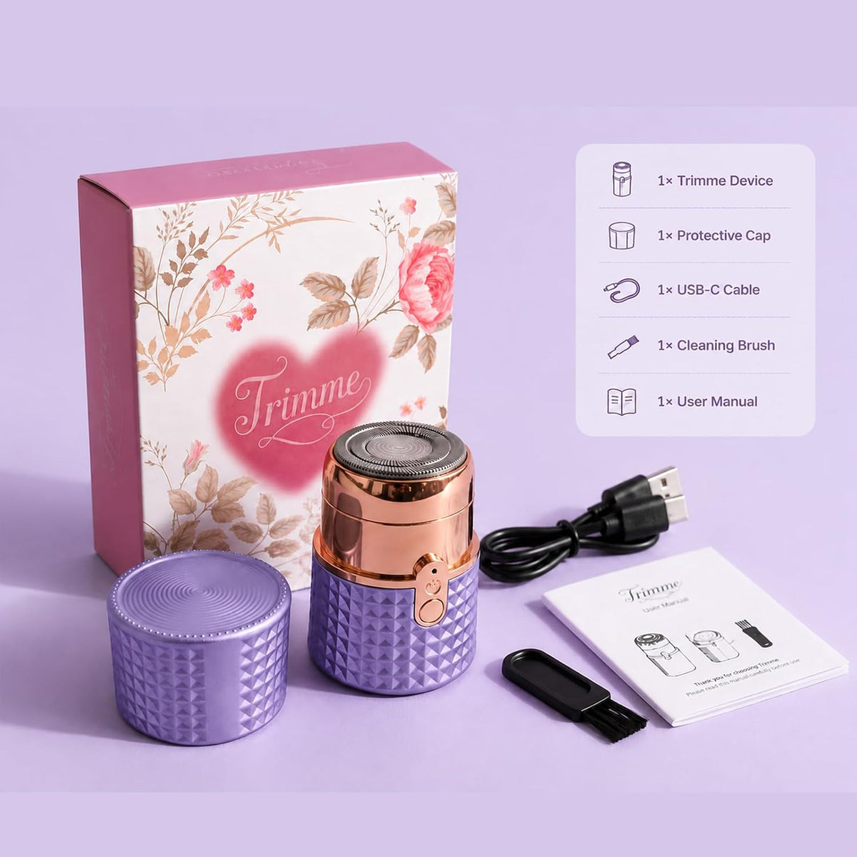 Beclerpur Afeitadora de Viaje para Mujer, Depiladora Recargable USB...