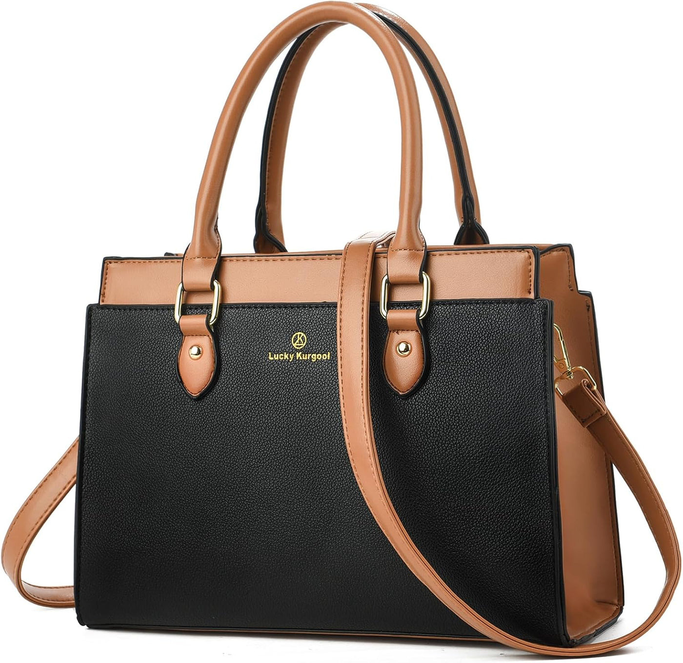 KURGOOL Bolsos de mano para mujer, bolso de mano de cuero de moda d...