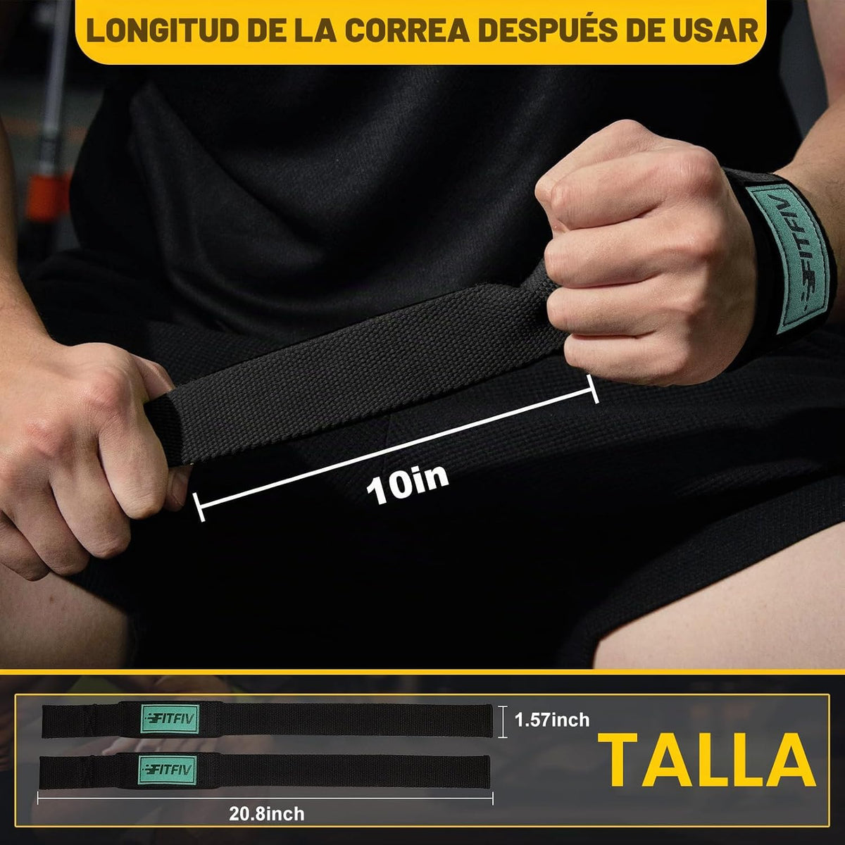 FITFIV Correas de levantamiento para levantamiento de pesas, correa...