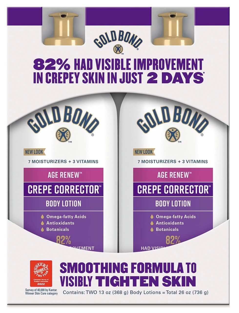 Gold Bond Age Renew Crepe Corrector Loción Corporal, Fórmula Reabas...