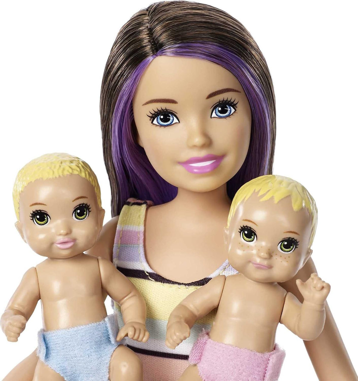 Muñecas y juego de Barbie Skipper Babysitters Inc, guardería para t...