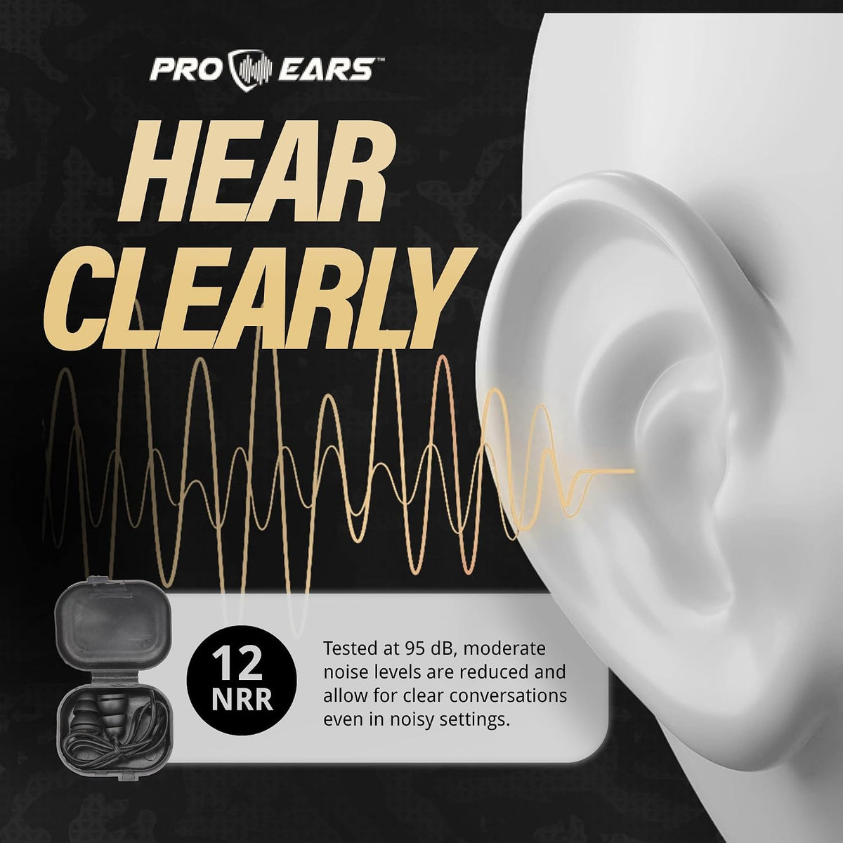 Pro Ears Tapones audiomorfos, protección auditiva para disparos, au...