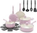 GreenLife Juego de utensilios de cocina antiadherentes de 16 piezas...