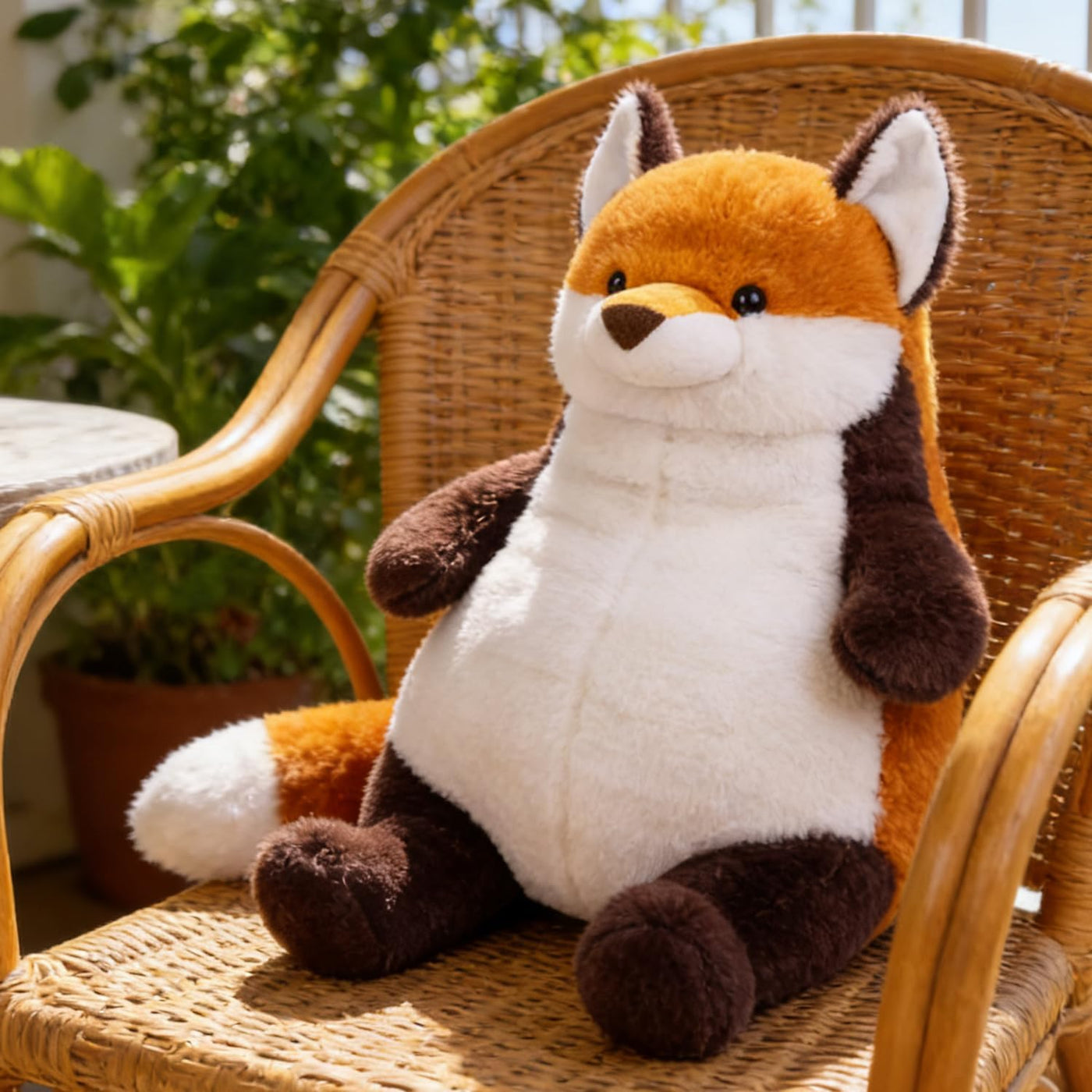 ARELUX Almohada gigante de peluche grande de zorro grande de 22 pul...