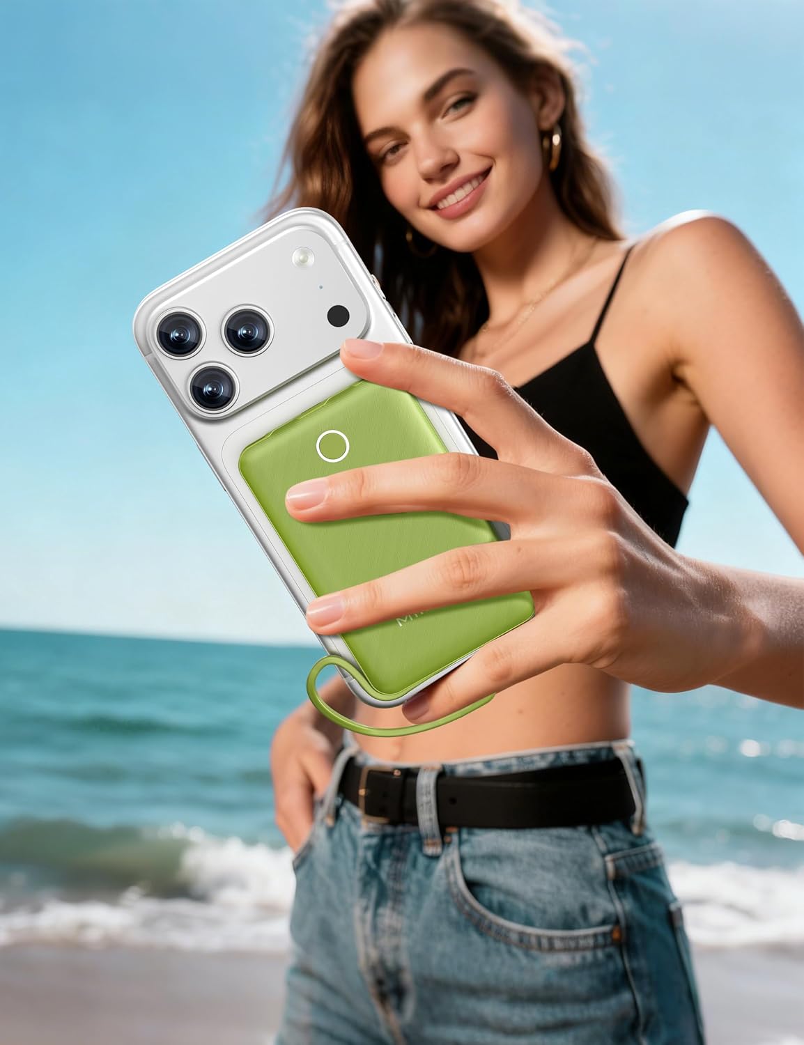 miisso 10000mAh Mini cargador portátil con cable integrado, color v...