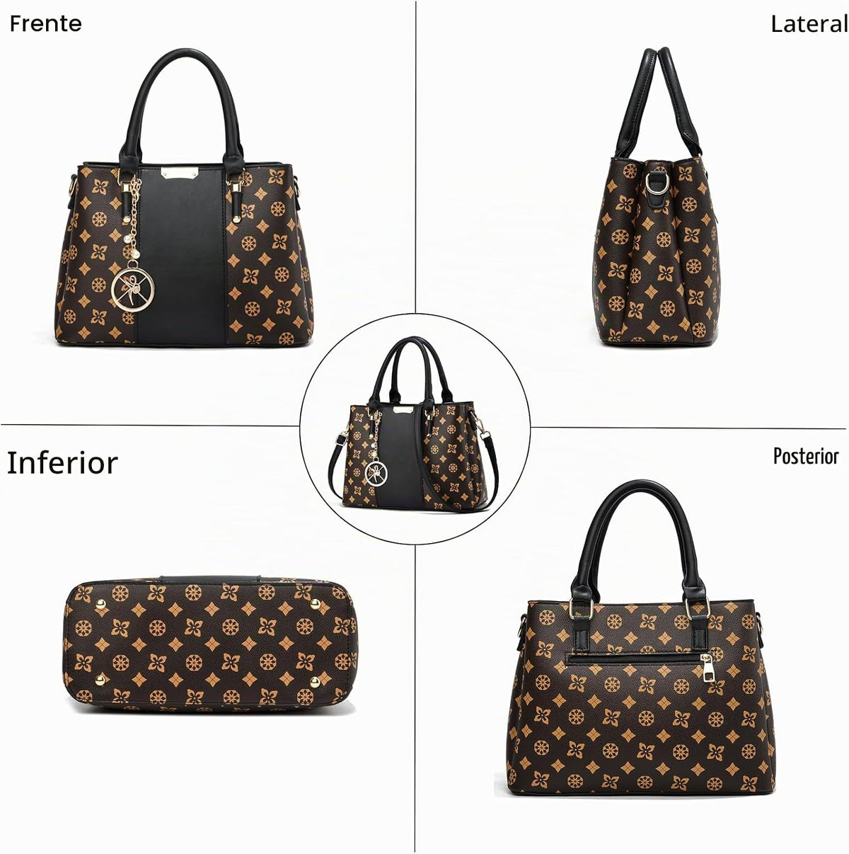 KURGOOL Bolsos y bolsos de mano para mujer, bolso de hombro con asa...