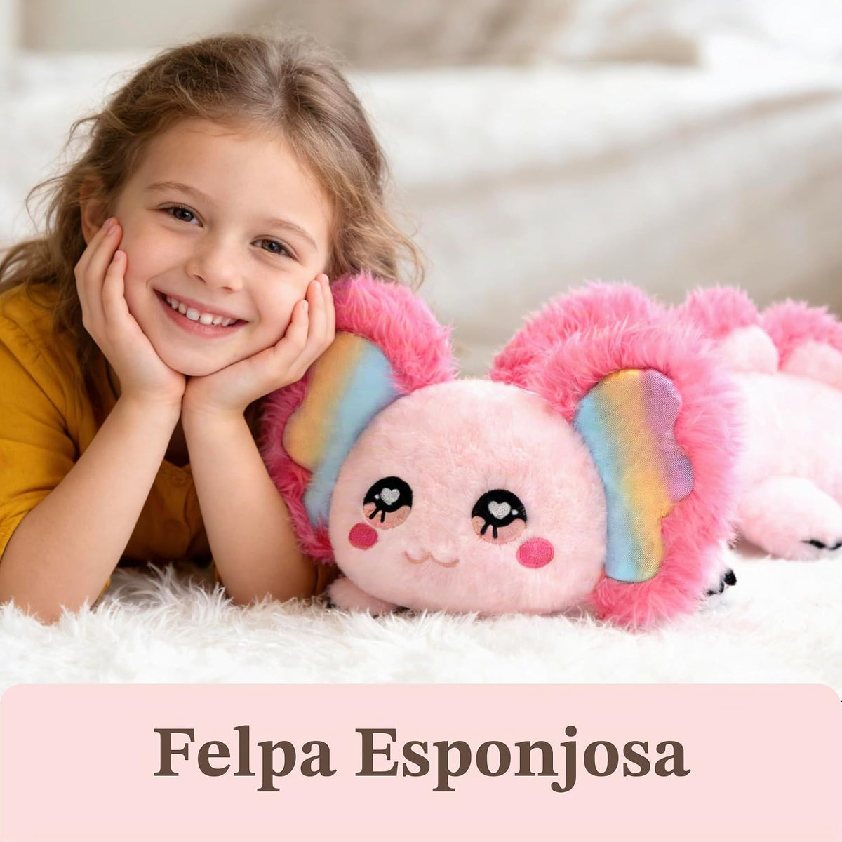 IKASA Peluche de Axolotl Grande, Animal de Peluche Suave Jumbo, 18&...