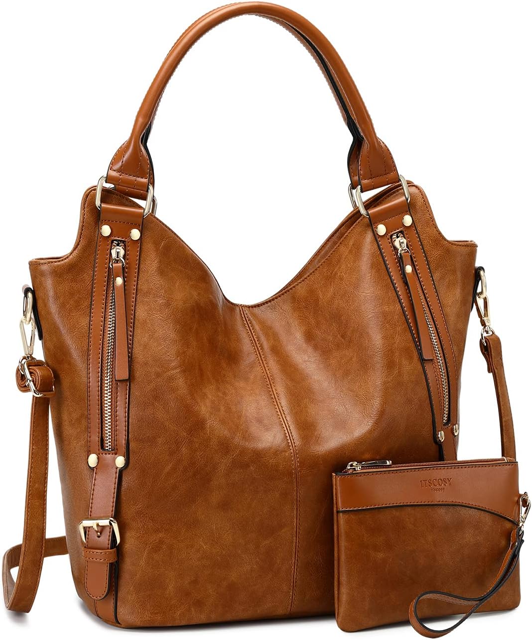 Bolso tote para mujer, carteras de cuero PU, bolsos de hombro hobo...