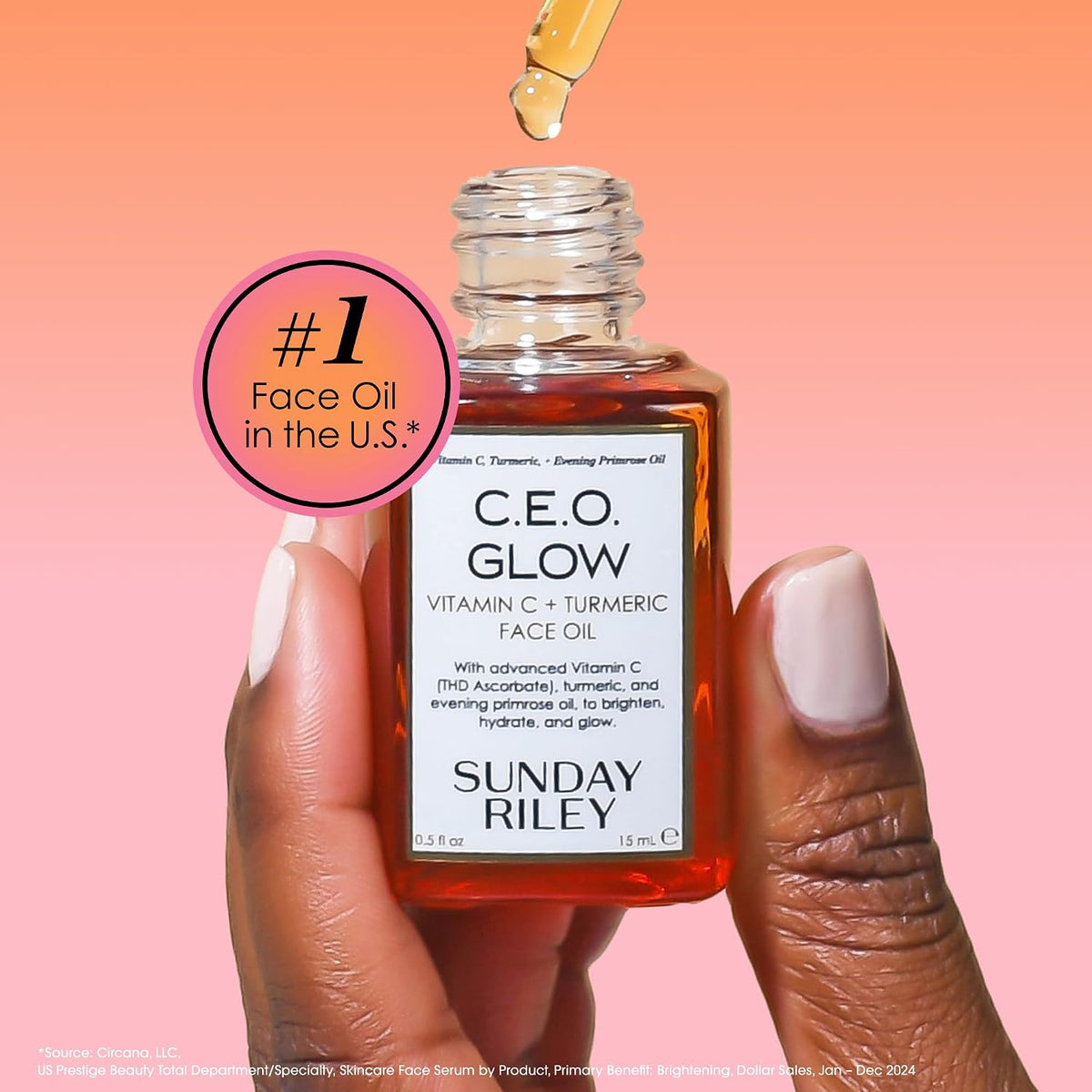 Sunday Riley - C.E.O. Glow - Aceite facial con vitamina C y cúrcuma