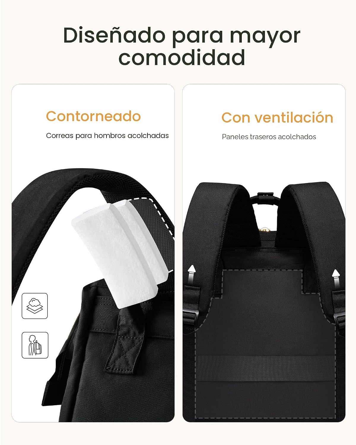 LOVEVOOK - Mochila de computadora portátil para mujer con bolsillo...