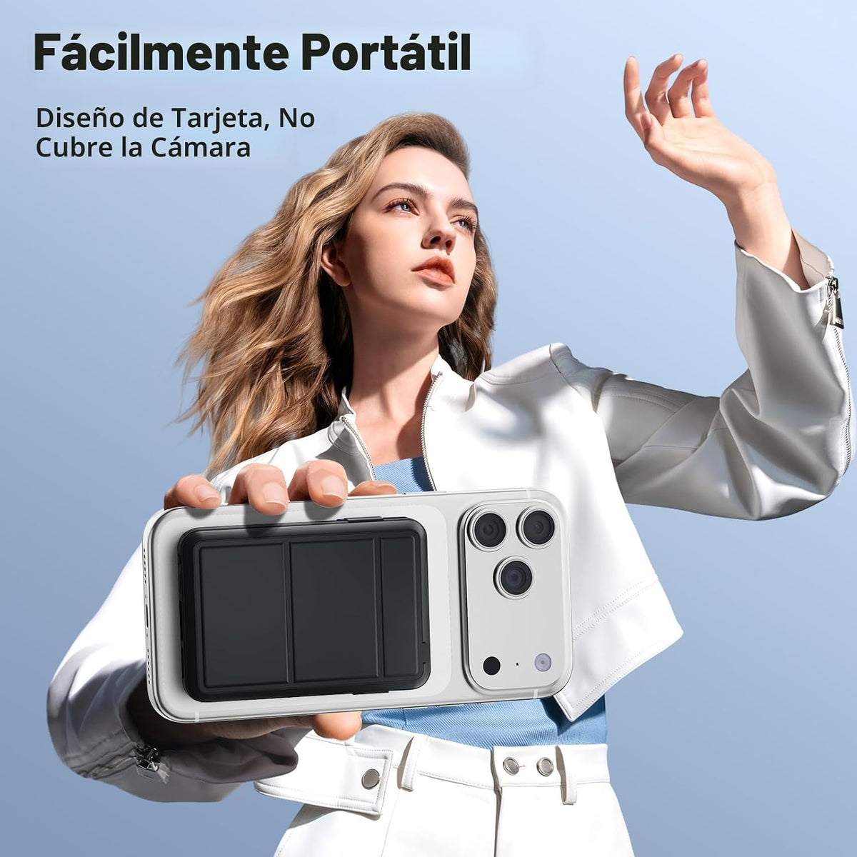 Azmuth para cargador portátil MagSafe, banco de energía magnético d...