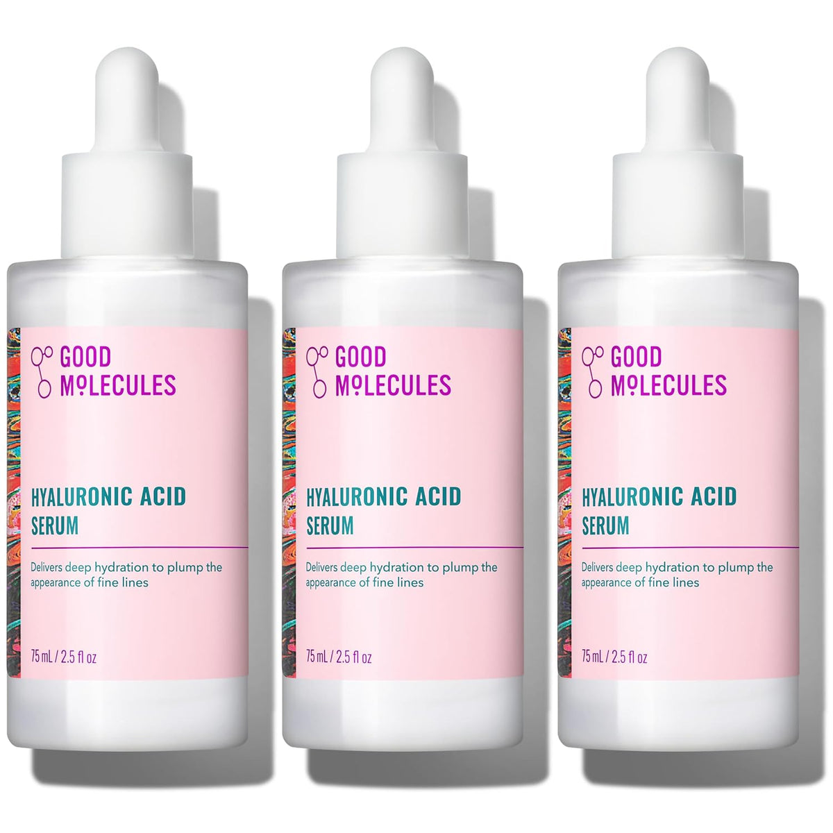 Good Molecules Suero de ácido hialurónico para cara, 2.5 fl oz, paq...