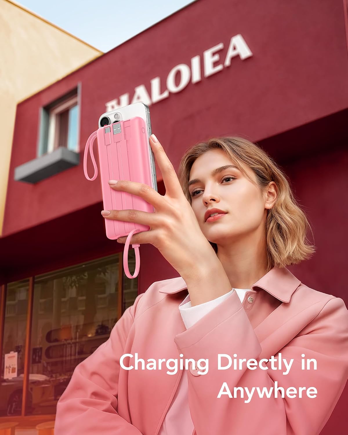 Cargador de teléfono portátil VRURC, banco de energía incorporado d...