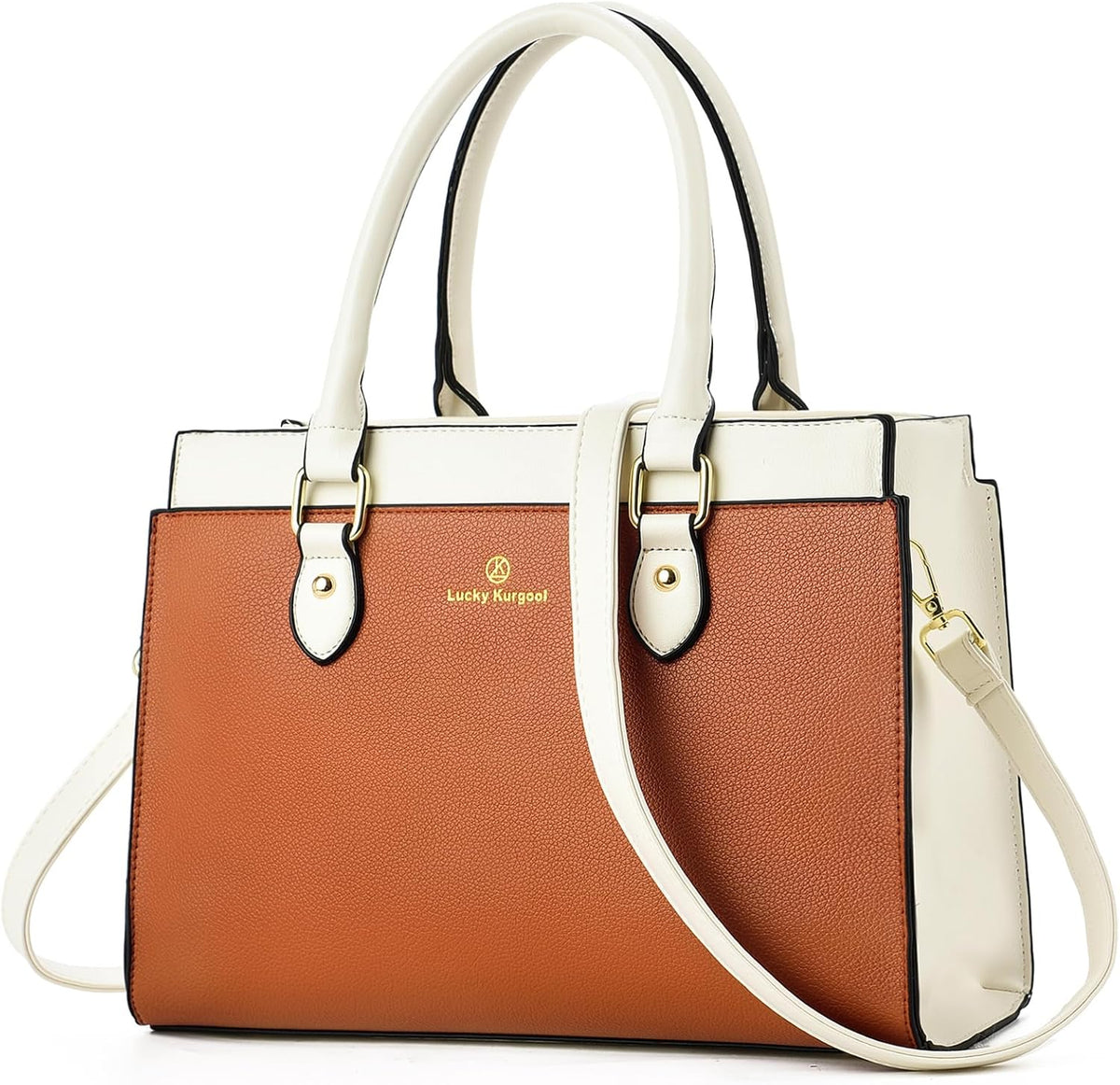 KURGOOL Bolsos de mano para mujer, bolso de mano de cuero de moda d...