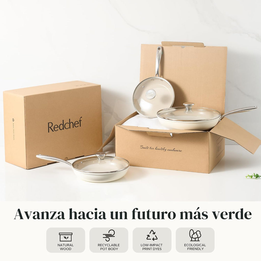 Redchef Juego de utensilios de cocina antiadherentes, juego de sart...