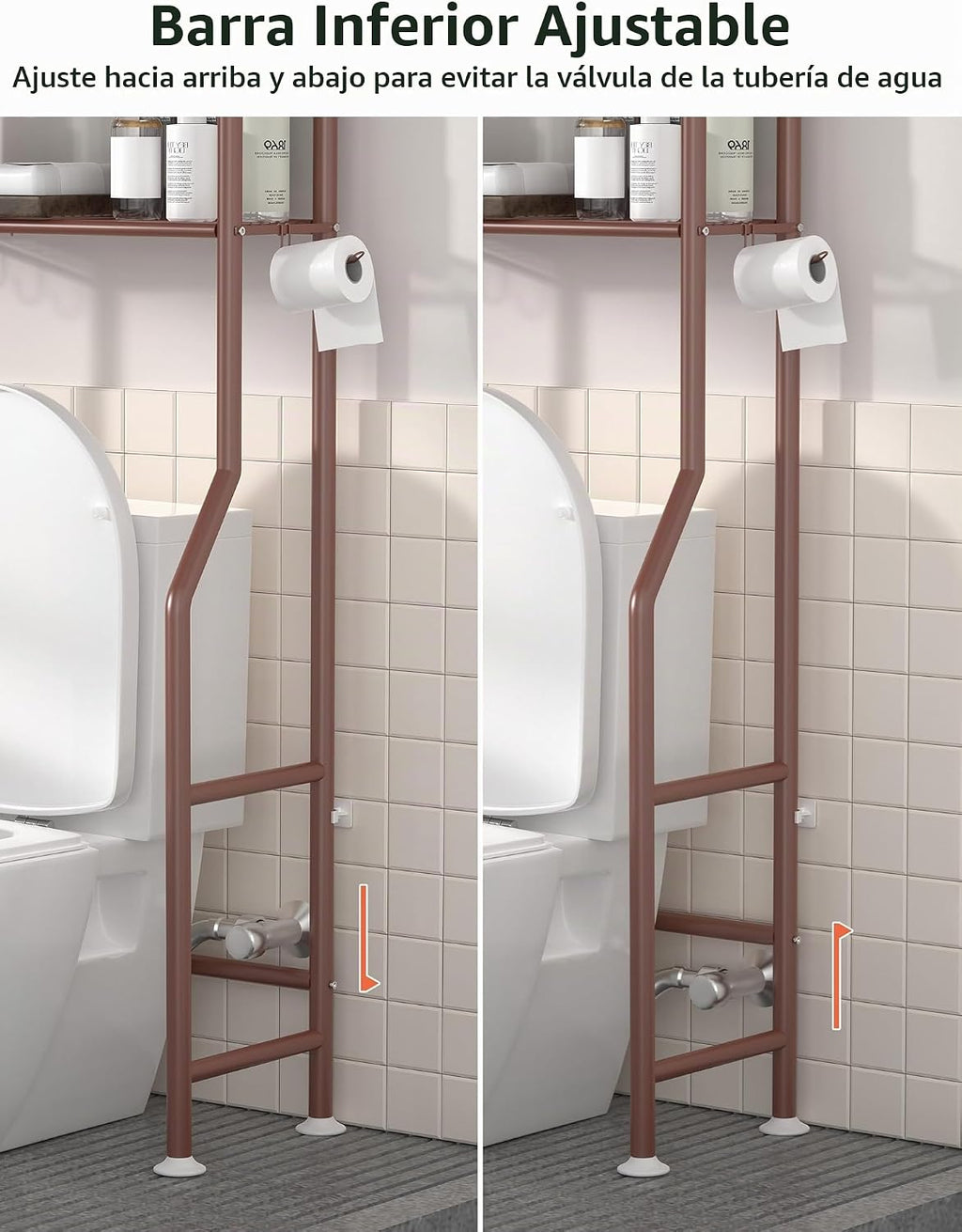 Livilord - Almacenamiento de inodoro de 3 niveles, independiente, b...