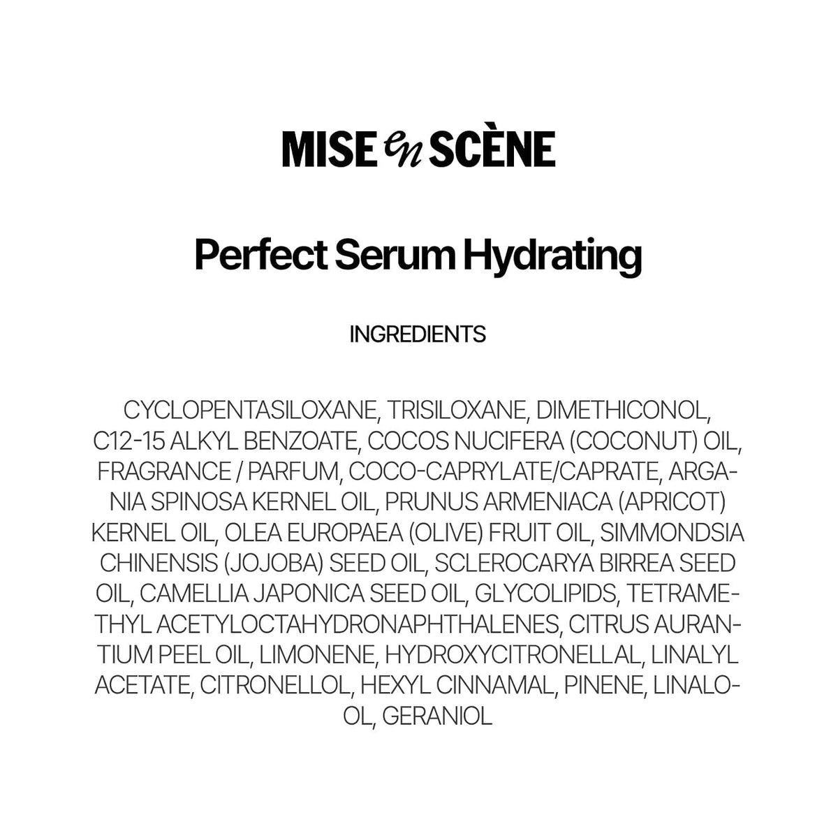 Mise En Scene Perfect - Suero hidratante para la hidratación del ca...