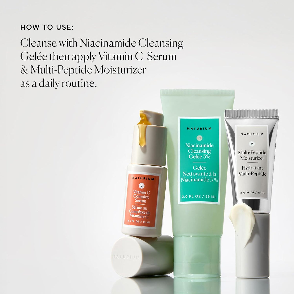 Naturium Skincare Starter Set, 3 piezas de rutina de cuidado de la...