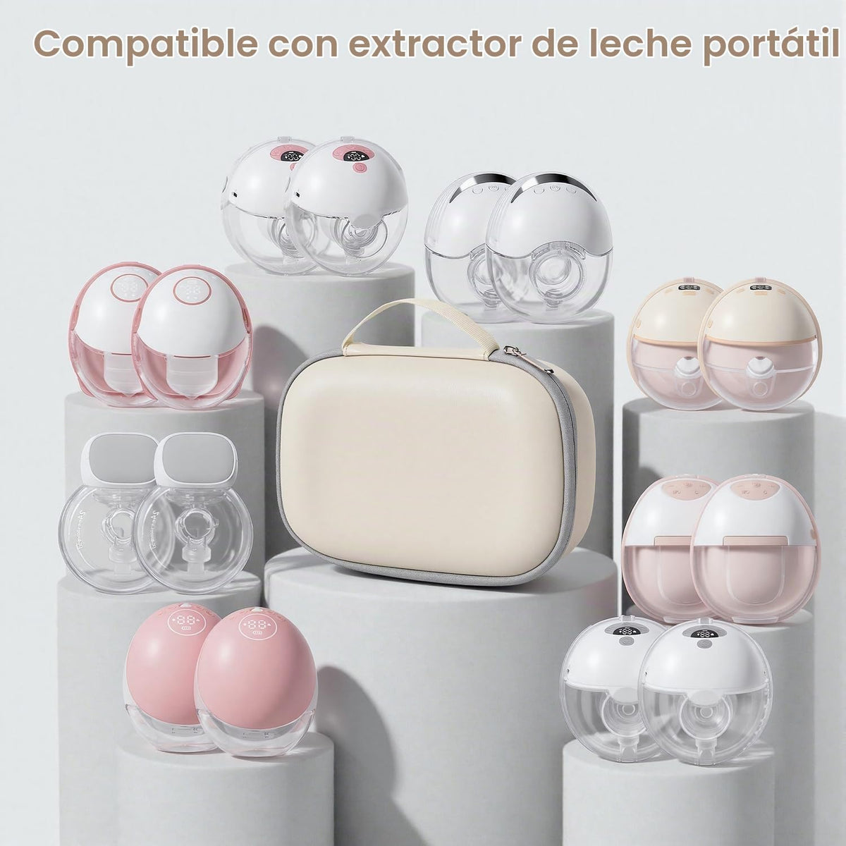 Estuche de transporte para extractores de leche portátiles, bolsa d...