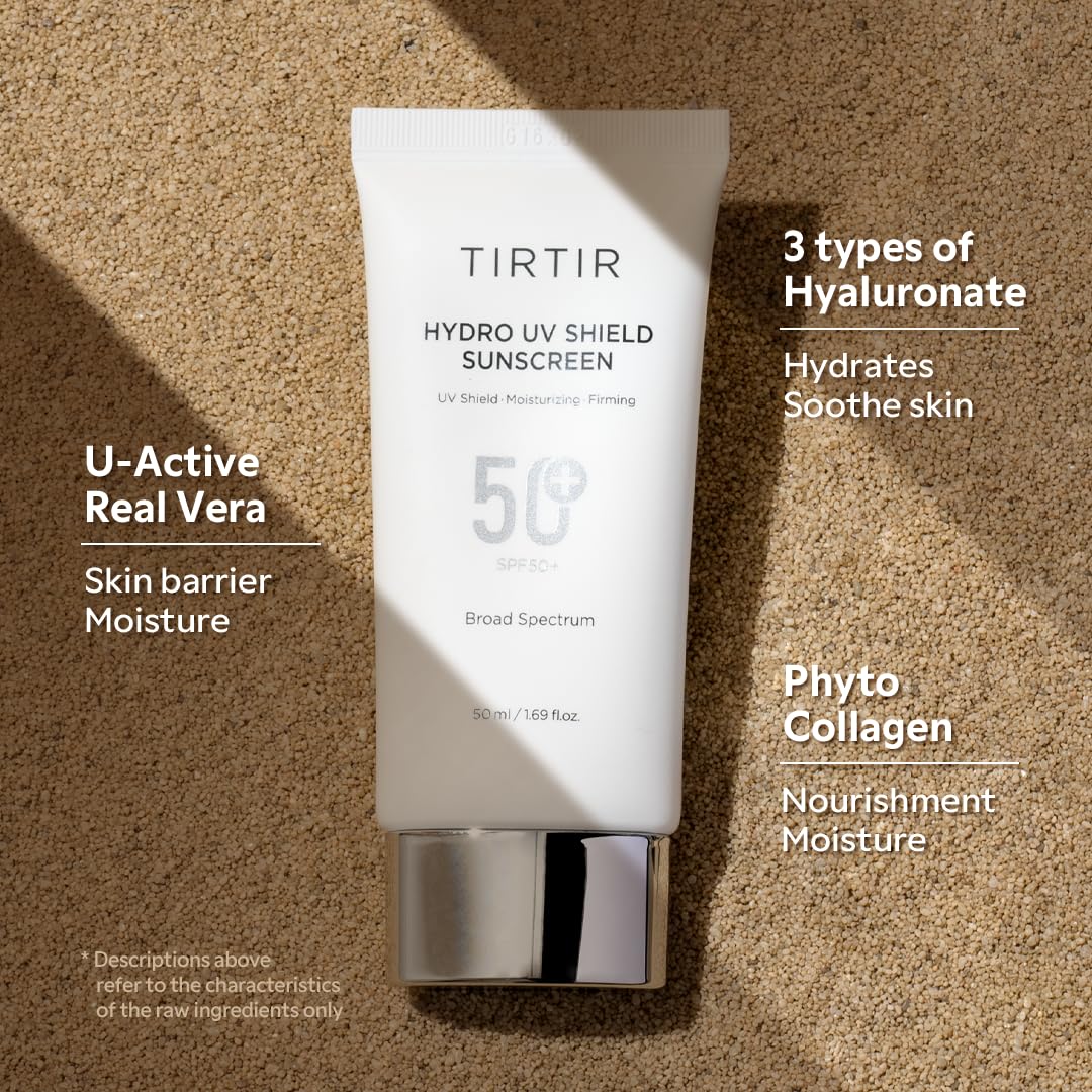 TIRTIR Hydro UV Shield Protector solar | SPF 50+ amplio espectro UV...