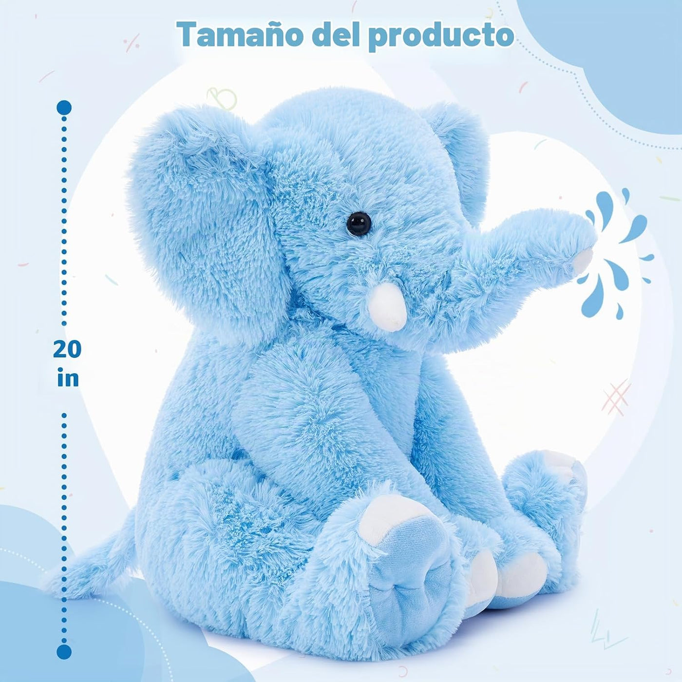 MorisMos Animal de Peluche Elefante Grande, Compañero de Peluche Su...