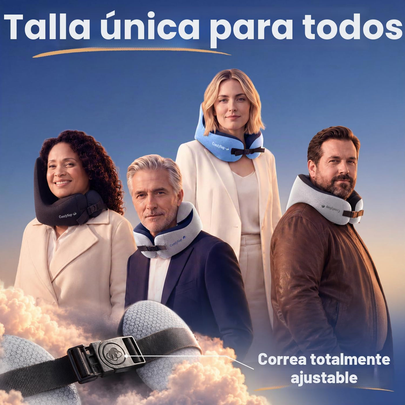 ComfyNap® Almohada de viaje versátil para el cuello para avión [pat...