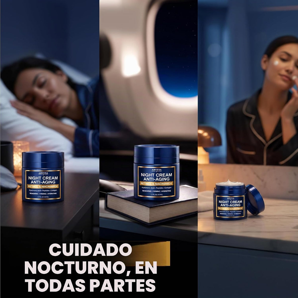 Crema de noche para mujeres antienvejecimiento - Hidratante nocturn...