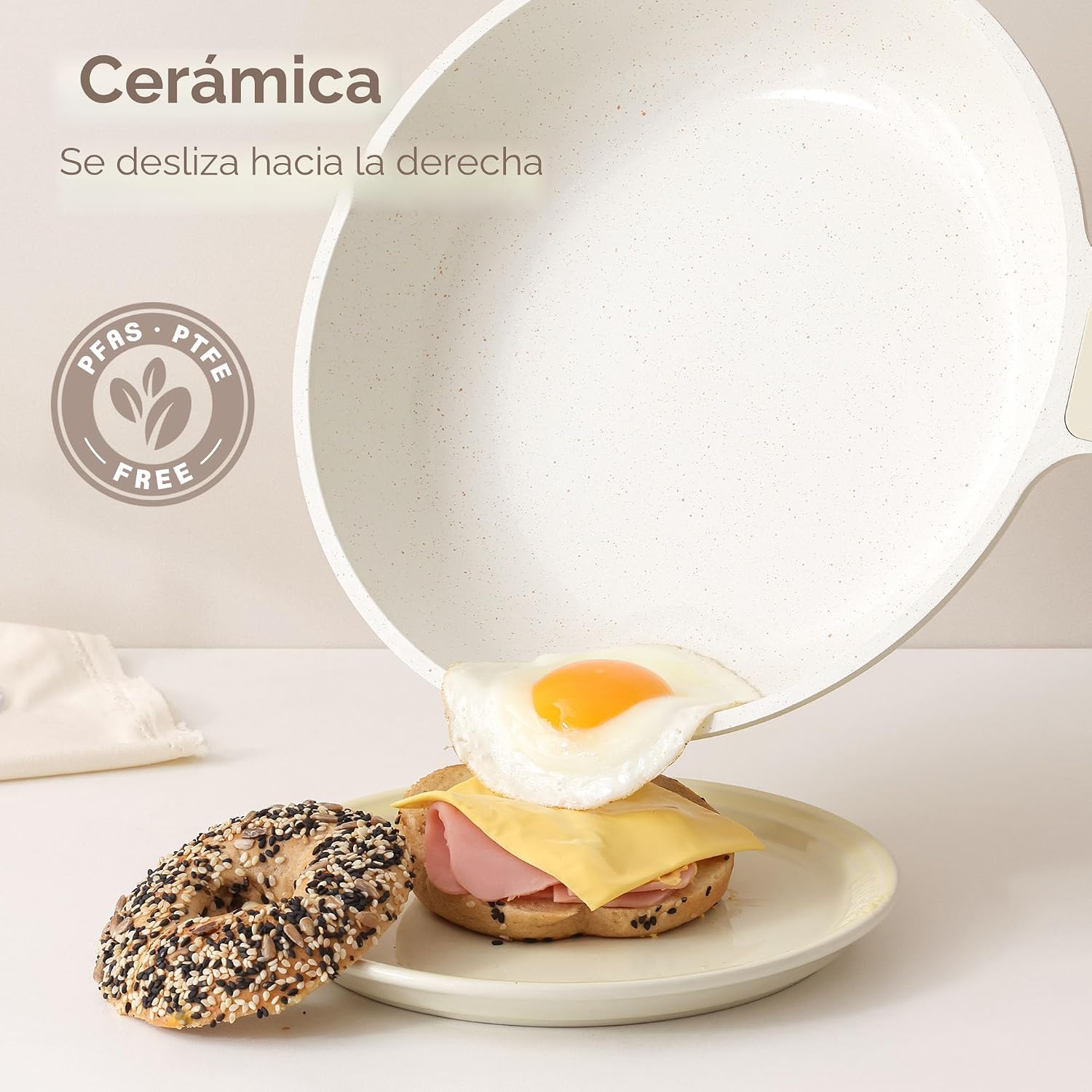 SENSARTE Juego de utensilios de cocina de cerámica antiadherente, j...