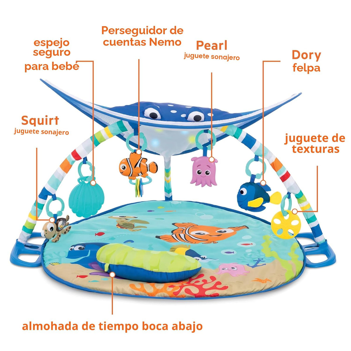 Bright Starts Disney Baby Buscando a Nemo Gimnasio de luces y músic...