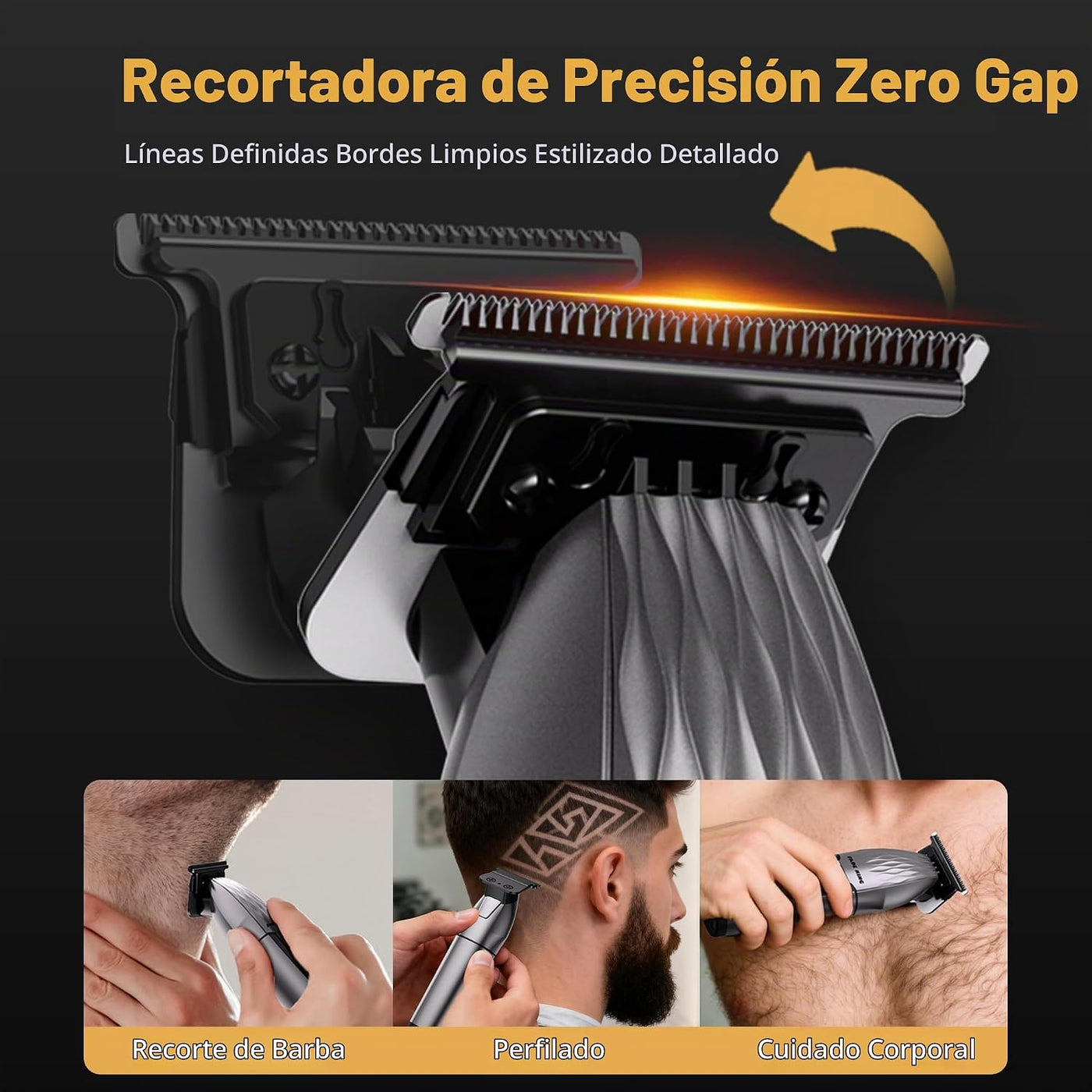 FADEKING® Cortadora de pelo inalámbrica y recortadora de barba para...