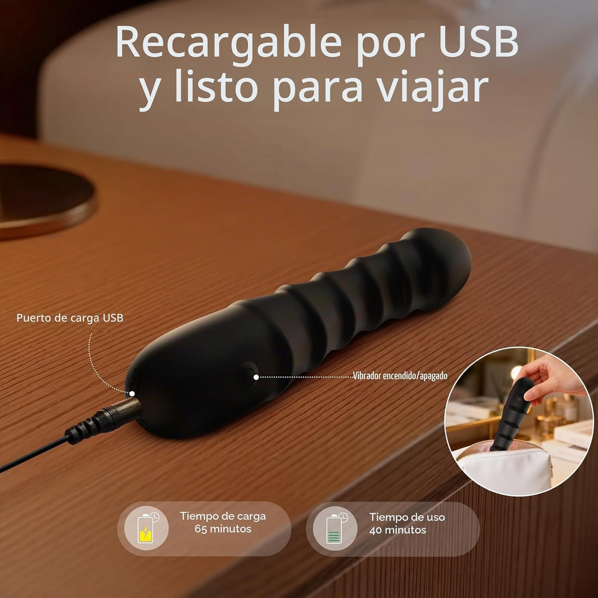 Gakuaat Consolador vibrador de punto G y clítoris para mujeres, jug...