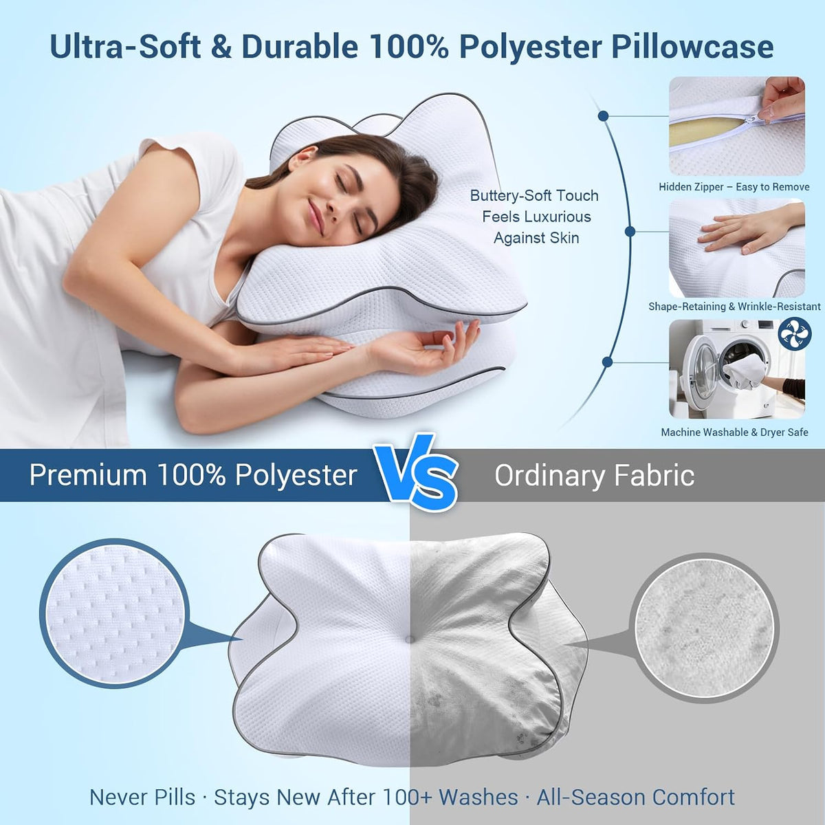 AZBESTPRO Almohada cervical de espuma viscoelástica para soporte de...