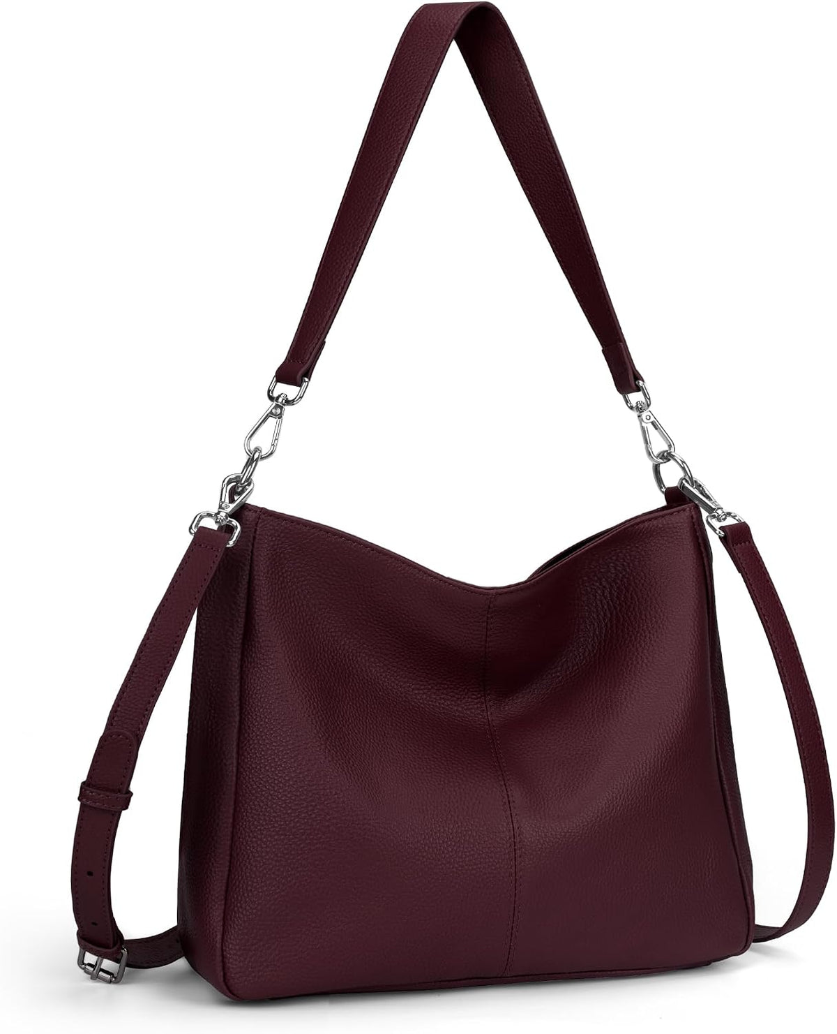 befen Bolso Hobo de cuero genuino para mujer, bolso de hombro para...