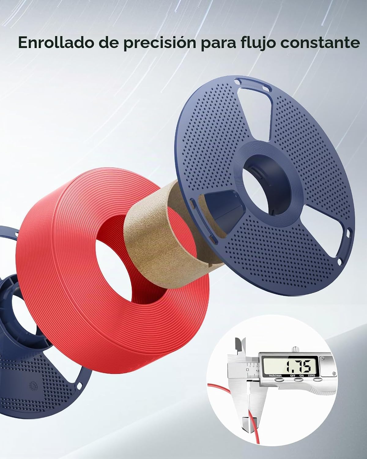 SUNLU PLA+2.0 Filamento de 0.07 in, 2.2 lbs, madera de roble | Fórm...