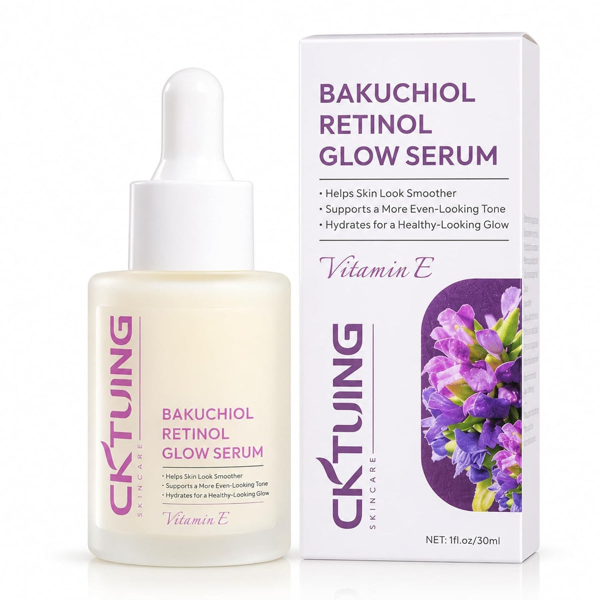Bakuchiol - Suero facial de retinol con ácido hialurónico, vitamina...