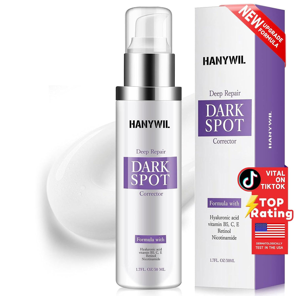 HANYWIL Eliminador de manchas oscuras para suero facial y corporal,...