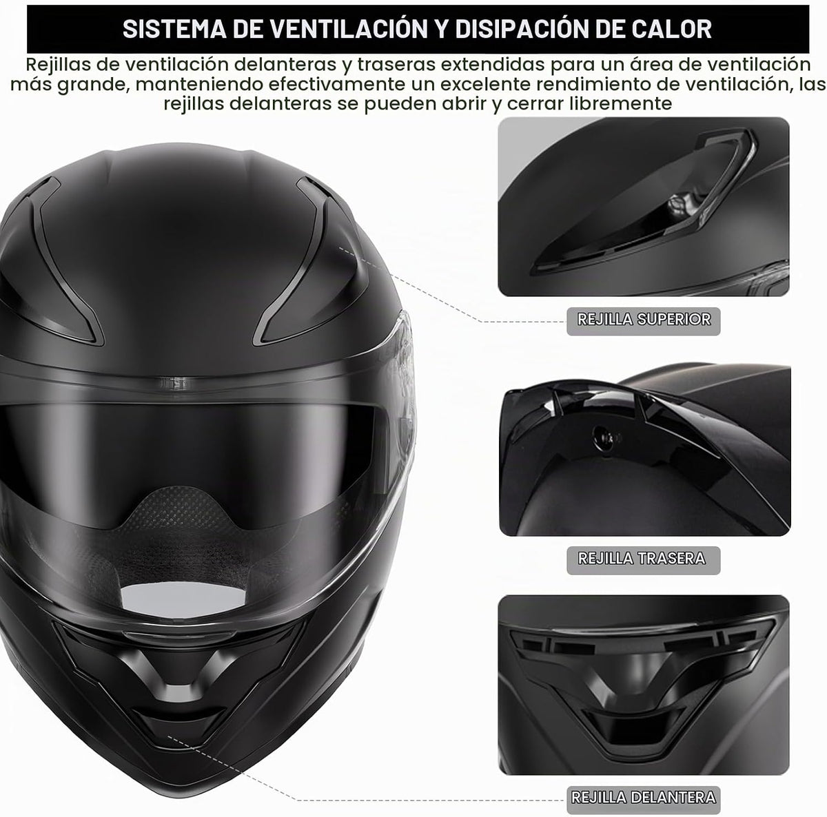 Pvxruioz Casco modular de motocicleta con Bluetooth, DOT | Casco de...